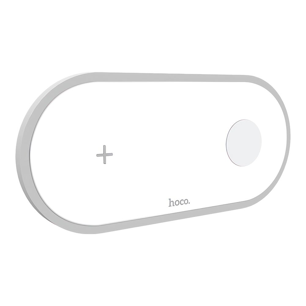 Беспроводное ЗУ HOCO CW20 Wisdom для смартфона и iWatch, 2А, 10W, 2в1 (белый)