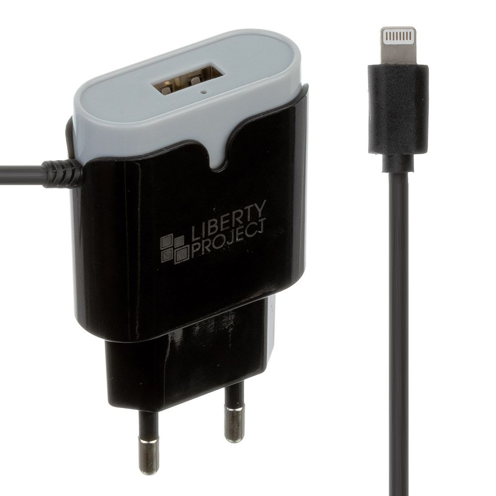 СЗУ "LP" Apple Lightning 8-pin 2.1А "Tower Of Power" (черное/коробка)