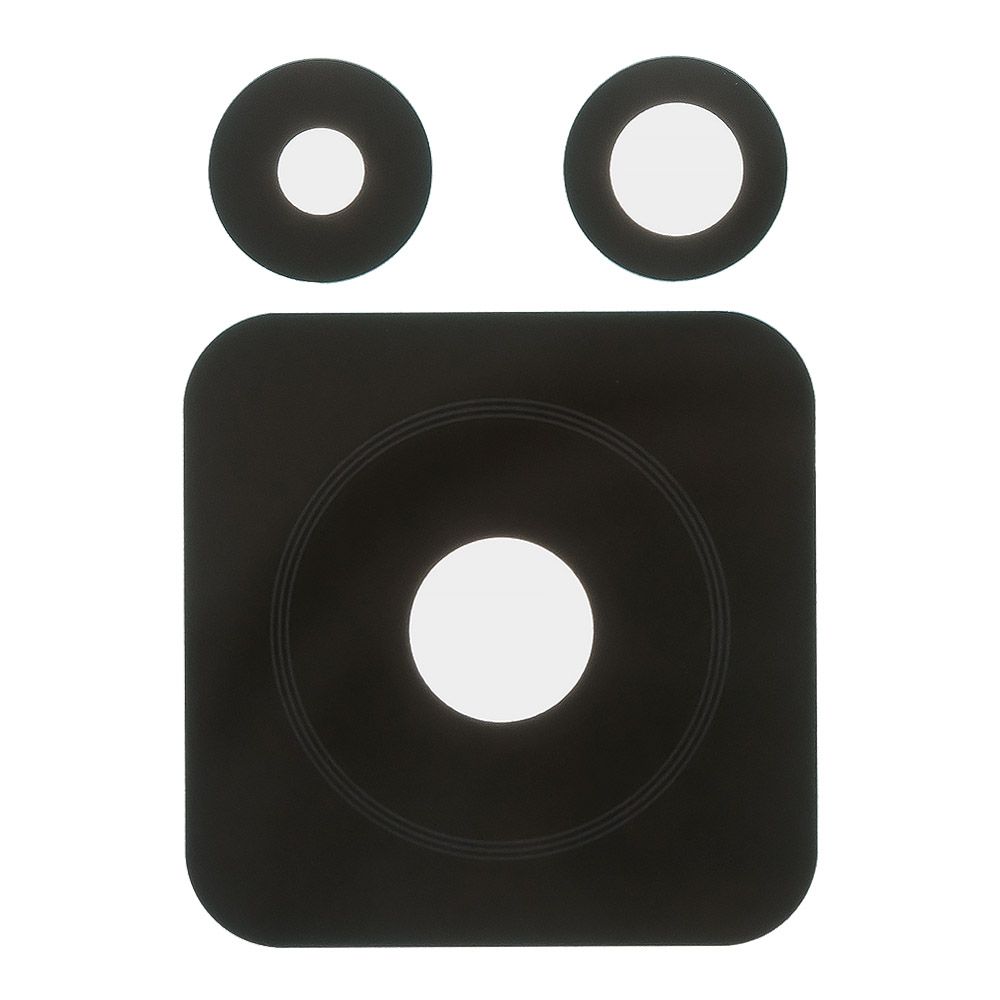 Стекло задней камеры для Xiaomi 12T (22071212AG)/12T Pro (22081212UG) (без рамки) (черный)