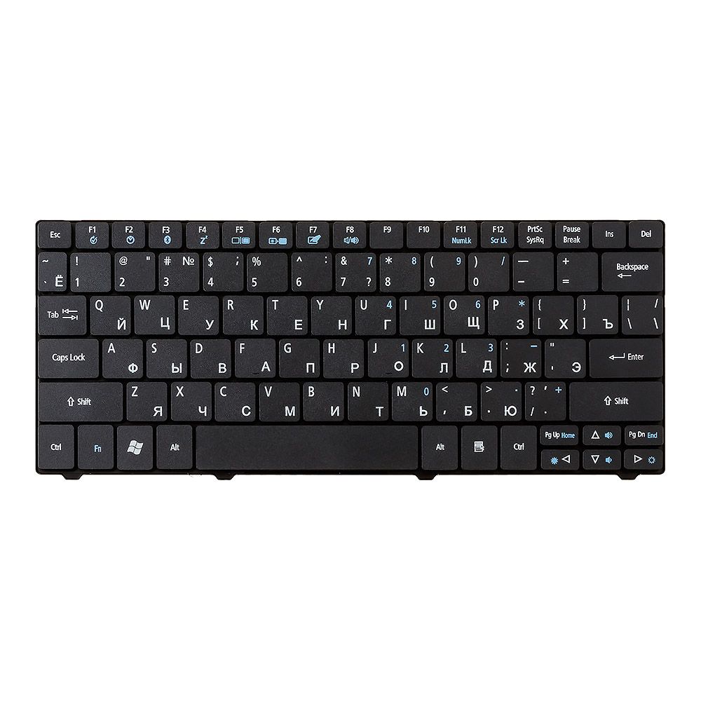 Клавиатура для Acer One 751 751H 721 752 752H 753 753H ZA3 ZA6 1410 1810 1401T 1810T (чёрная)