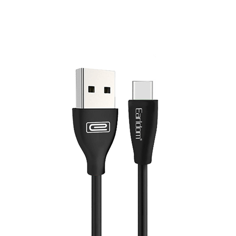 USB кабель Earldom EC-087С Type-C, 2.4А, 1м, TPE (черный)