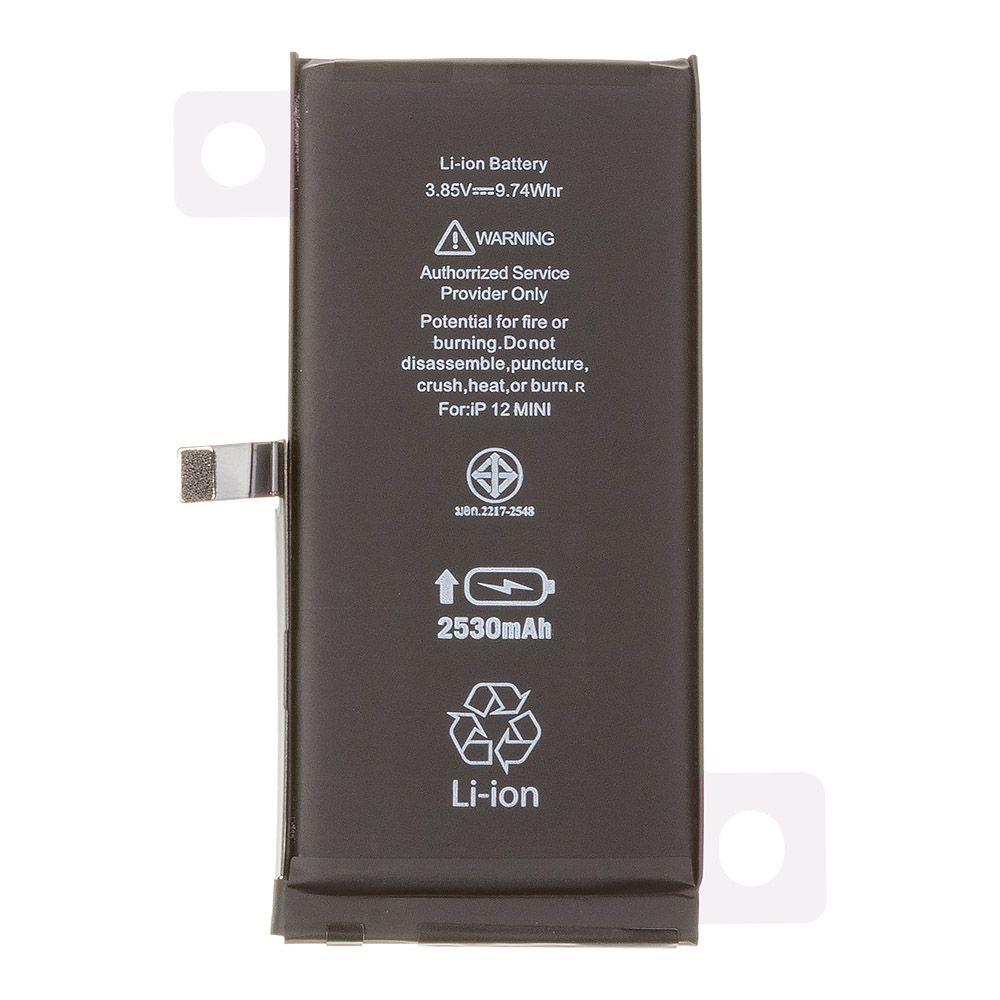 Аккумулятор (АКБ) для iPhone 12 mini Li 2530 mAh повышенная емкость Ultra Capacity, Статус "Genuine" (Подлинный)