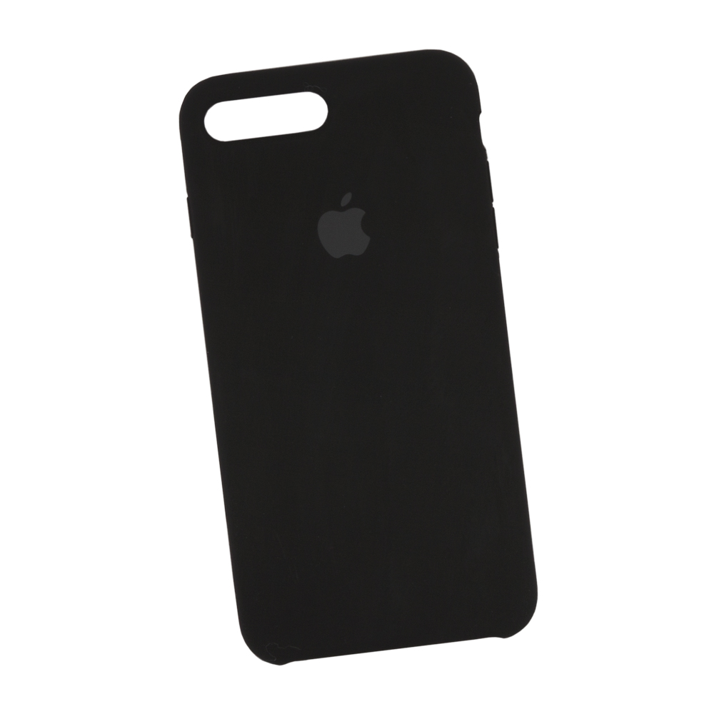 Силиконовый чехол для iPhone 8 Plus/7 Plus "Silicone Case" (черный, блистер) эконом