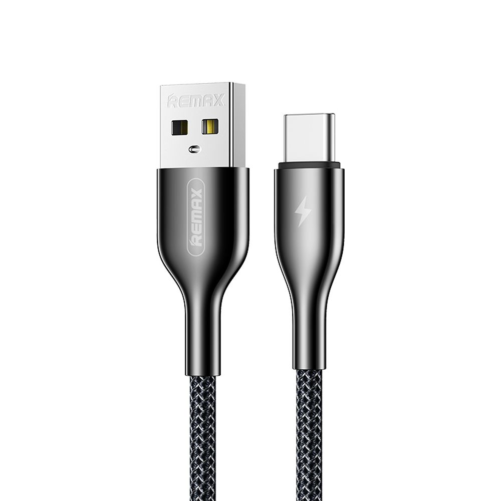 USB кабель REMAX RC-092a Kingpin Type-C, 1м, нейлон (серебрянный)