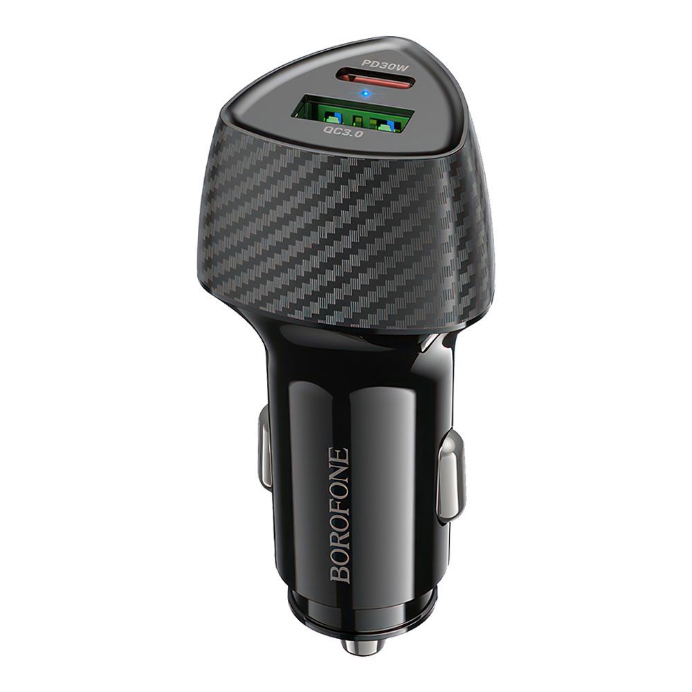 АЗУ BOROFONE BZ31C Solid 1xUSB, 1xUSB-C, 3А, QC3.0, PD30W (черный)