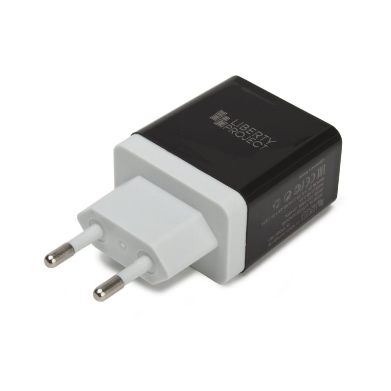 СЗУ "LP" с двумя USB выходами QC 3.0 5В-2.4А/9В-2А/12В-1,67А "Brick Series" (черное/коробка)