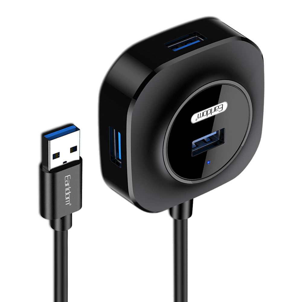 Хаб USB Earldom ET-HUB06 4xUSB 2.0 (черный)