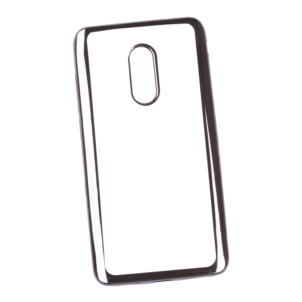 Силиконовый чехол "LP" для Xiaomi Redmi Note 4 TPU (прозрачный с черной хром рамкой, европакет)