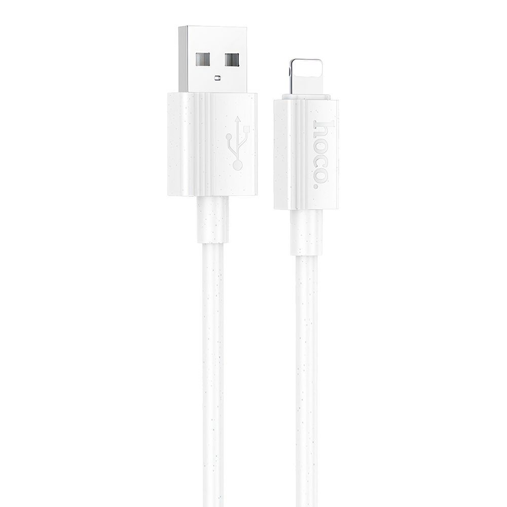 USB кабель HOCO X107 Favor Lightning 8-pin, 2.4А, 1м, PVC (белый)