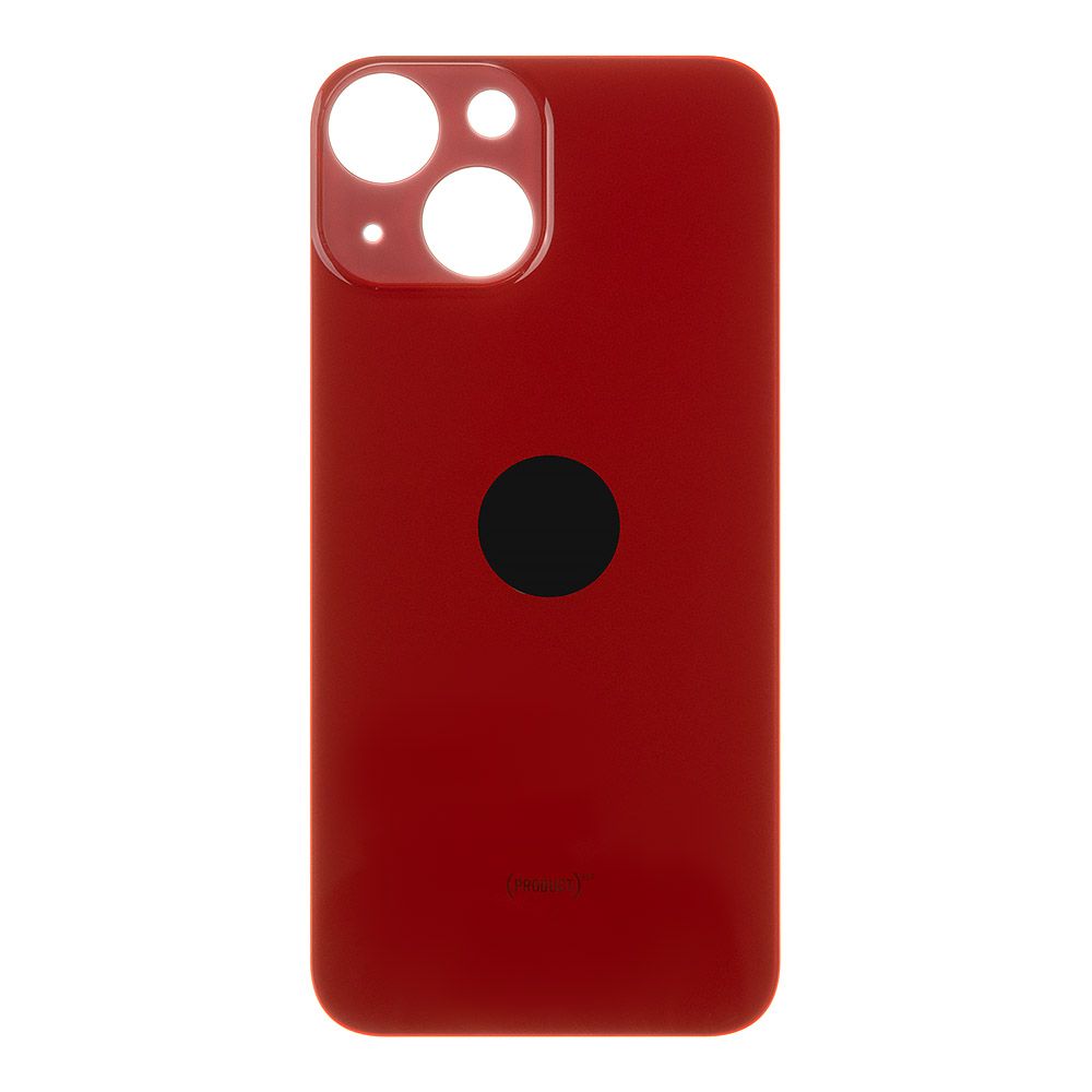 Задняя крышка для iPhone 13 mini (красный) с логотипом, монолит