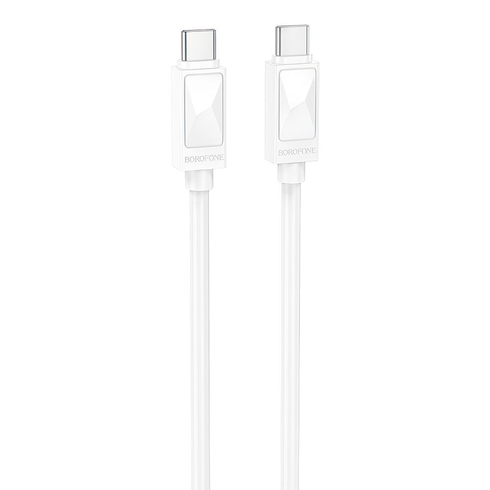 USB-C кабель BOROFONE BX109 Joy Type-C, 3А, 60W, 1м, PVC (белый)