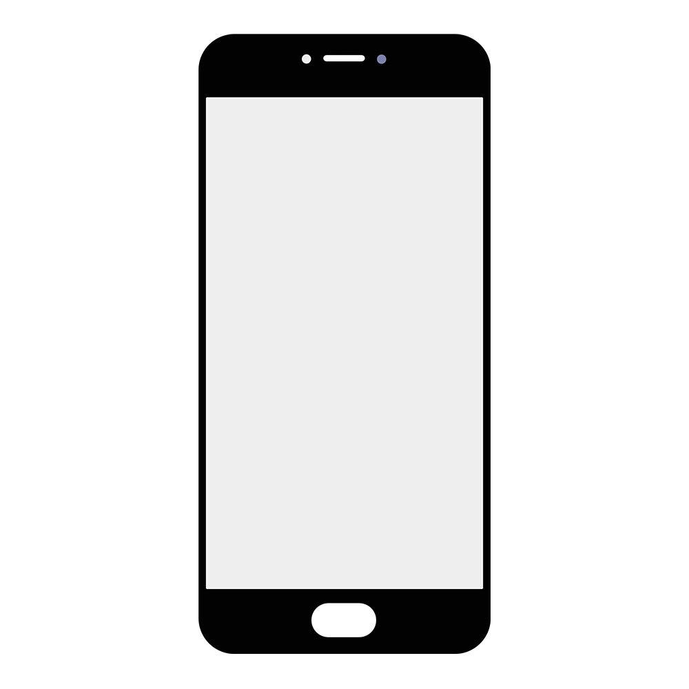 Стекло + OCA пленка для переклейки Meizu Pro 6 (черный)