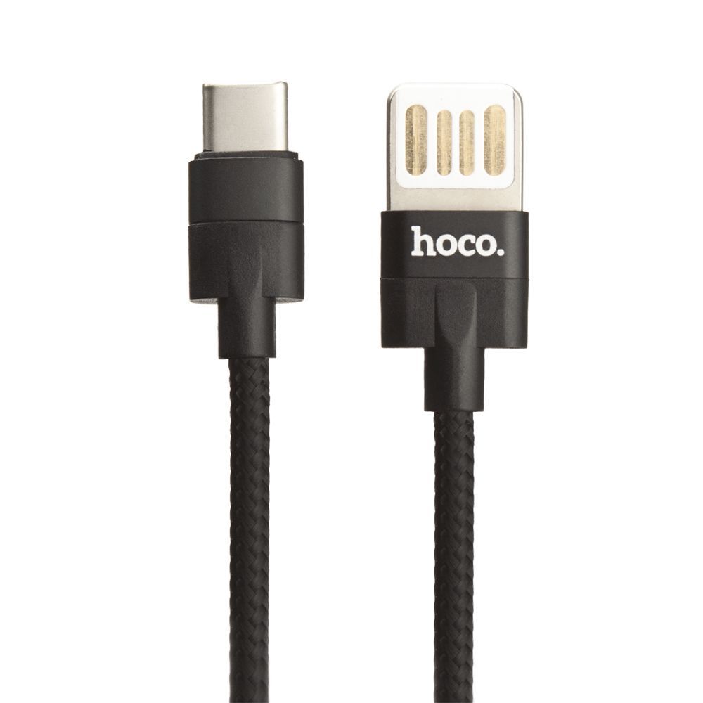 USB кабель HOCO U55 Outstanding Type-C, 2.4А, 1.2м, нейлон (черный)