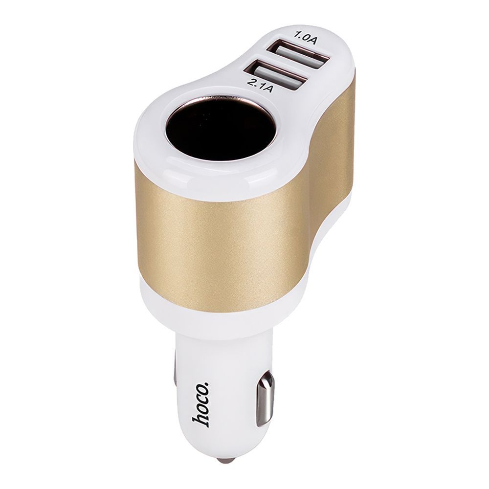 АЗУ HOCO UC206 2xUSB, 3.1А, 1 гнездо прикуривателя (белый)