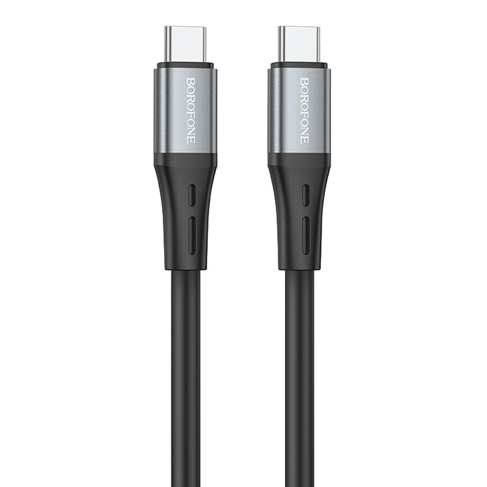 USB-C кабель BOROFONE BX88 Solid Type-C, 3А, 60W, 1м, силикон (черный)