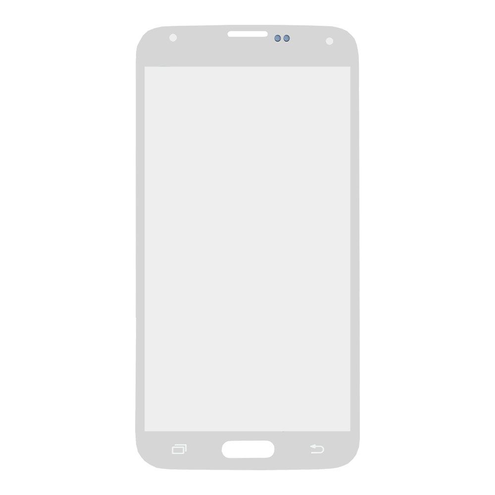 Стекло + OCA плёнка для переклейки Samsung G900 Galaxy S5 (белый)