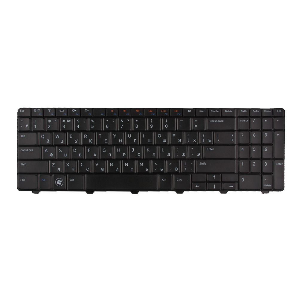 Клавиатура для Dell Inspiron 15,15R,N,M,5010,N5010,M5010 (без рамки, чёрная)