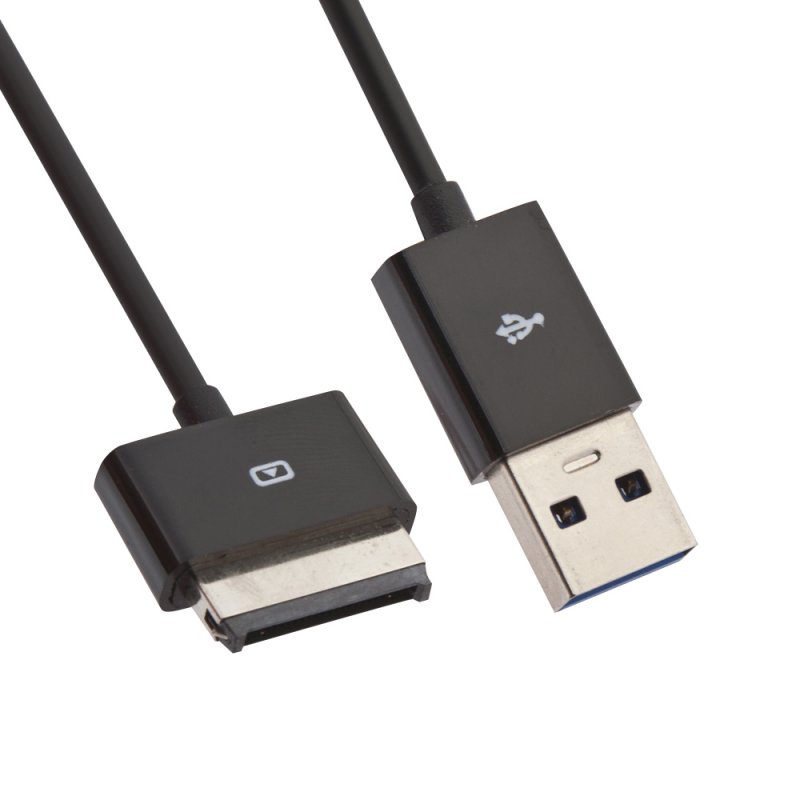 USB кабель "LP" для Asus Transformer TF101, TF201, TF203, TF300 (черный) (коробка)