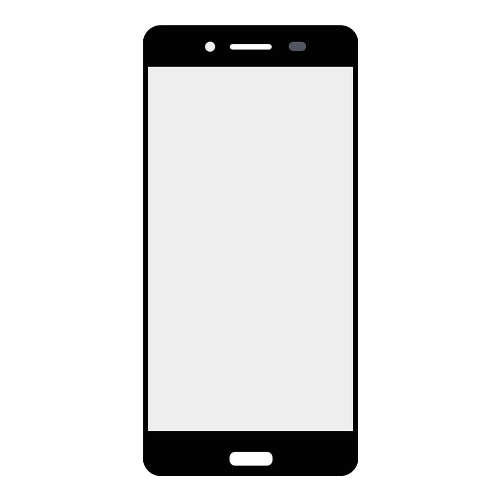 Стекло + OCA плёнка для переклейки Nokia 6 (черный)