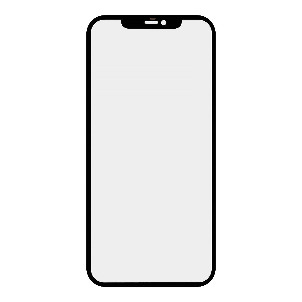 Стекло в сборе с рамкой для iPhone 12 Pro Max (черный)
