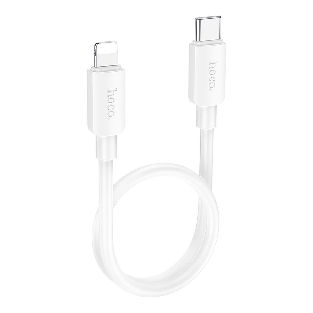 USB-C кабель HOCO X96 Hyper Lightning 8-pin, 2.4А, PD20W, 0.25м, PVC (белый)
