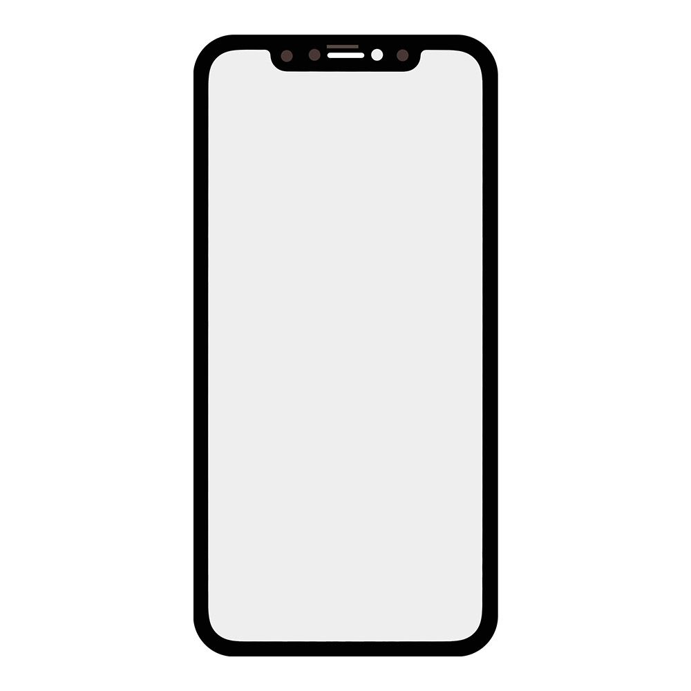 Стекло + OCA  в сборе с рамкой для iPhone XR олеофобное покрытие (черный)