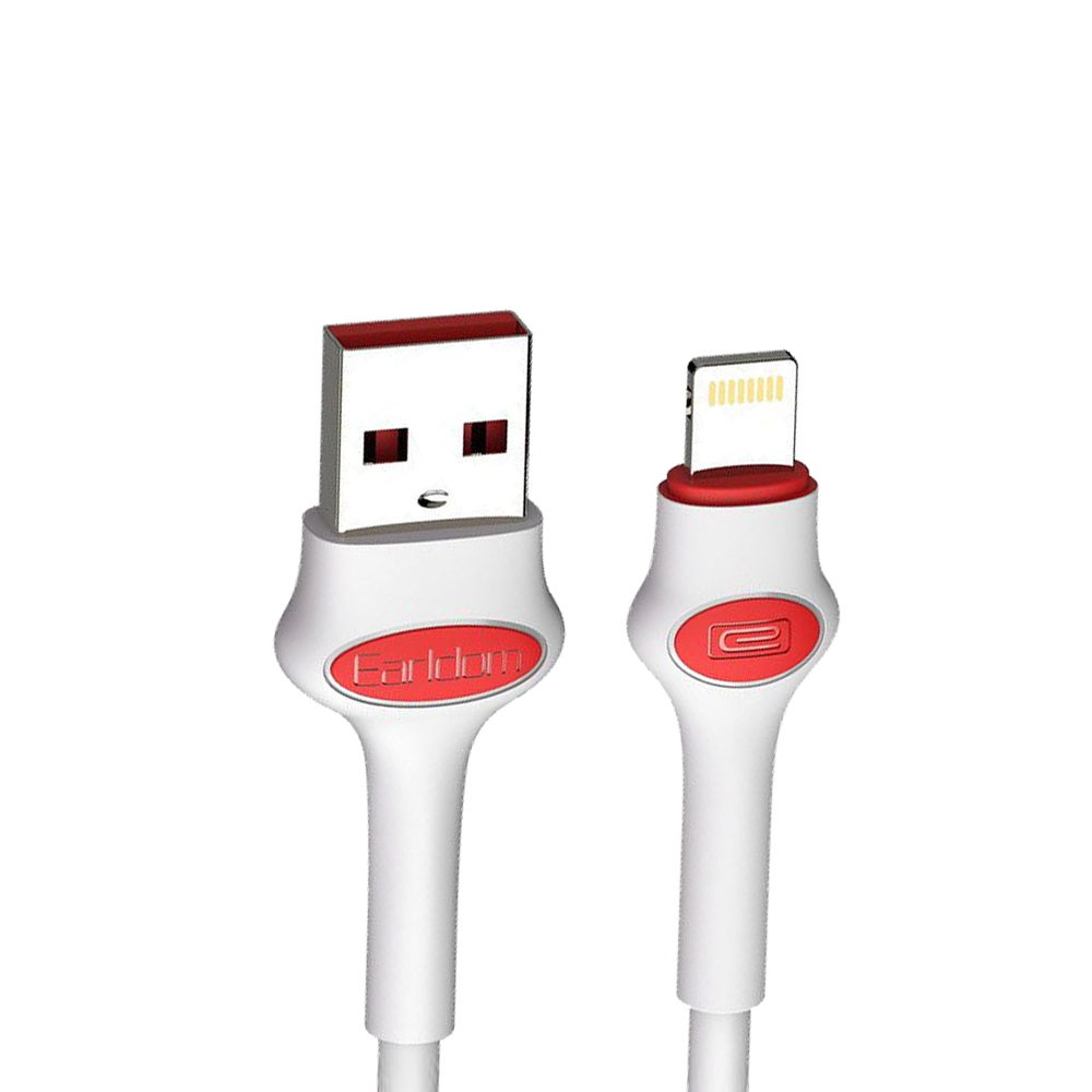 USB кабель Earldom EC-082I Lightning 8-pin, 2.4А, 1м, TPE (белый)