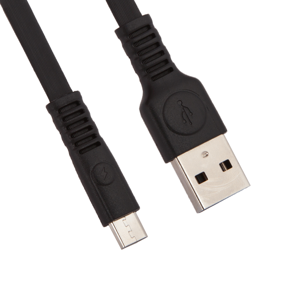 USB кабель WK WDC-066 Flushing MicroUSB, 1м, TPE (черный)