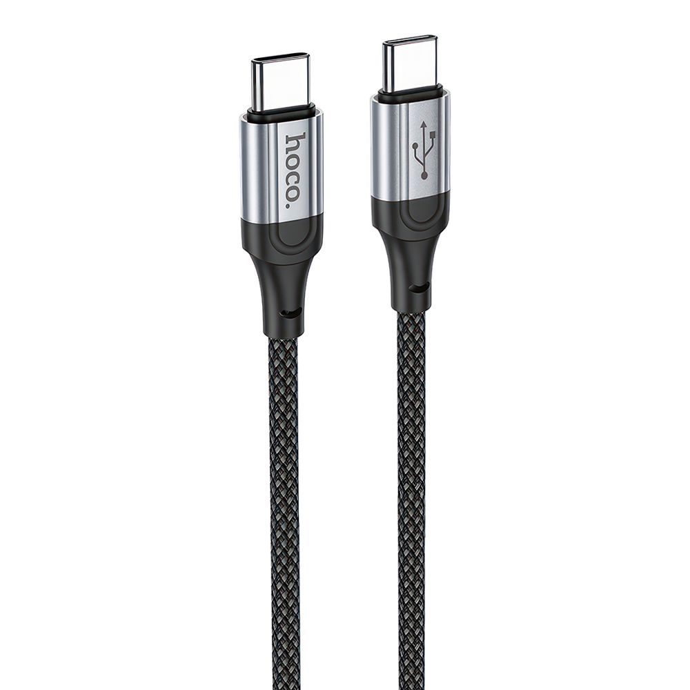 USB-C кабель HOCO X102 Fresh Type-C, 3А, 60W, 1м, нейлон (черный)