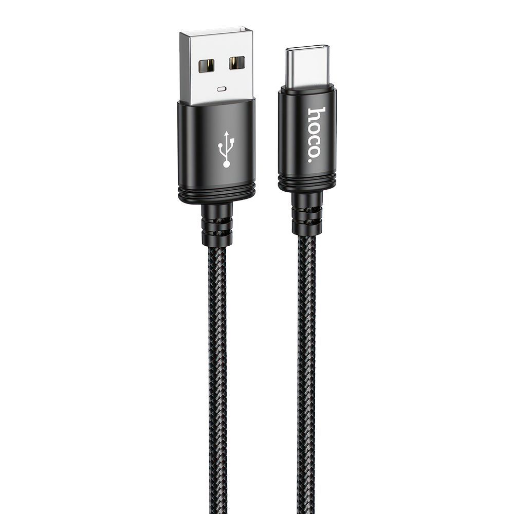 USB кабель HOCO X89 Wind Type-C, 3А, 2м, нейлон (черный)