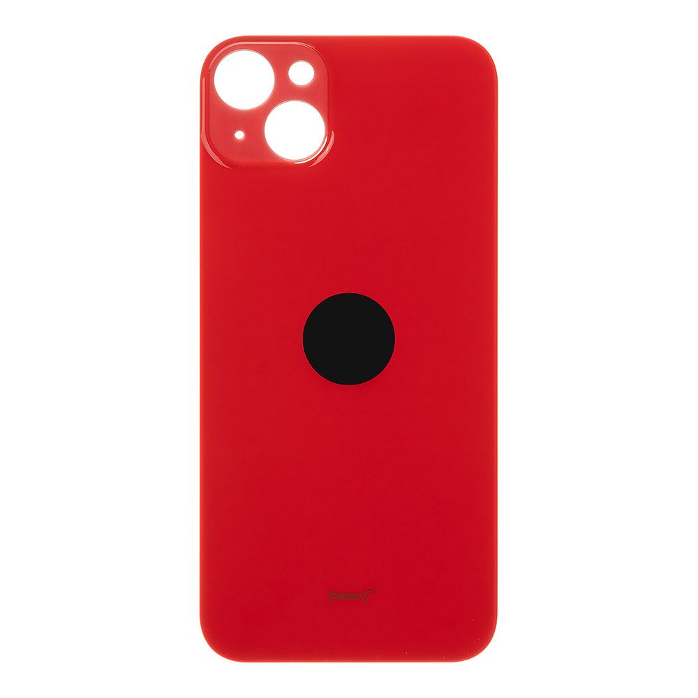 Задняя крышка для iPhone 14 Plus (красный) с логотипом, монолит
