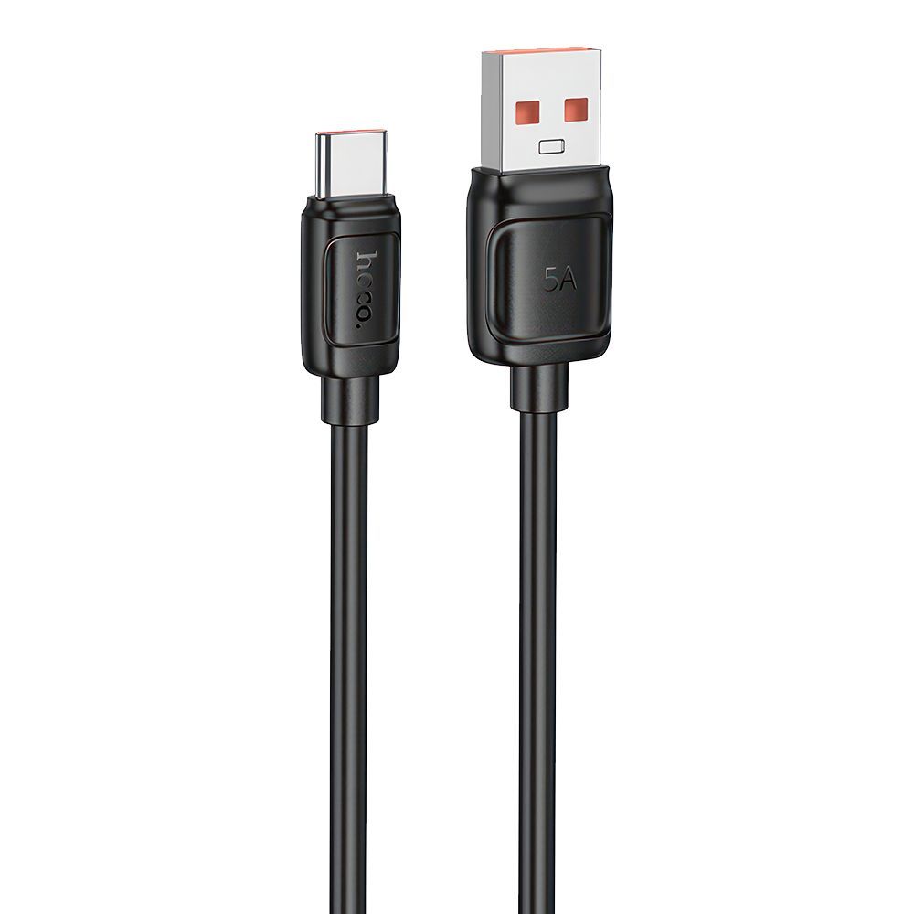 USB кабель HOCO X115 Surpass Type-C, 100W, 1м, PVC (черный)