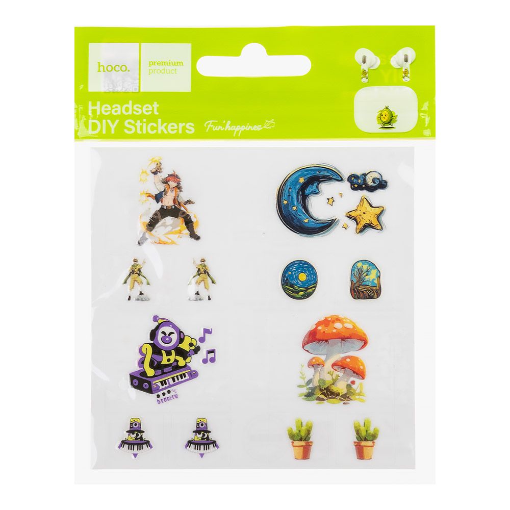 Стикер для AirPods HOCO Wireless BT Headset DIY Sticker 50 шт. (коробка)