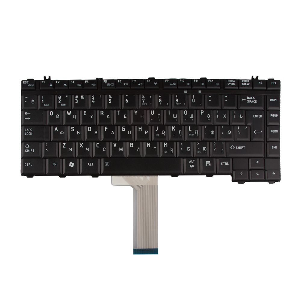 Клавиатура для Toshiba Satellite A300 A200 M200 M300 (без рамки, чёрная)