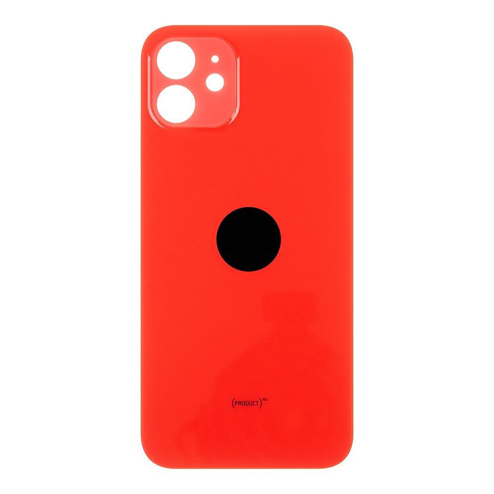 Задняя крышка для iPhone 12 (красный) с логотипом, монолит