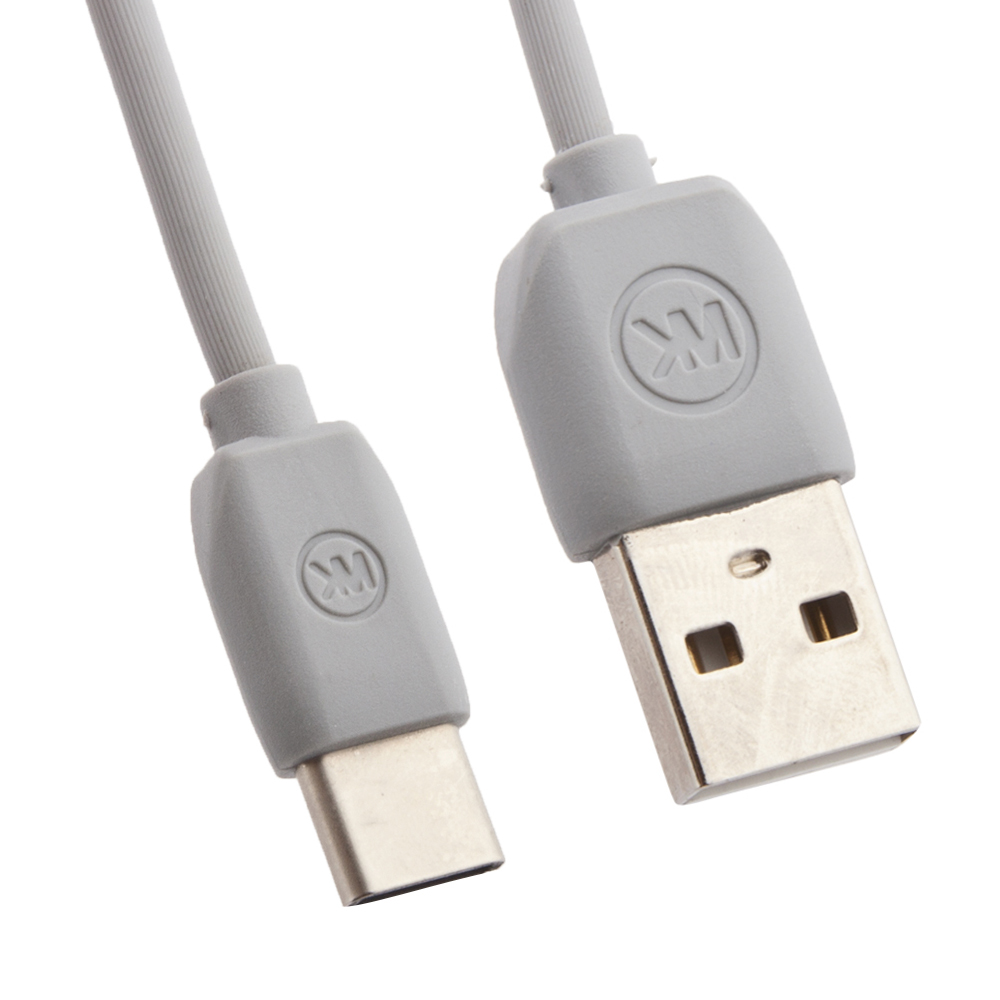 USB кабель WK RC-050a Ultra Speed Type-C, 1м, TPE (серый)