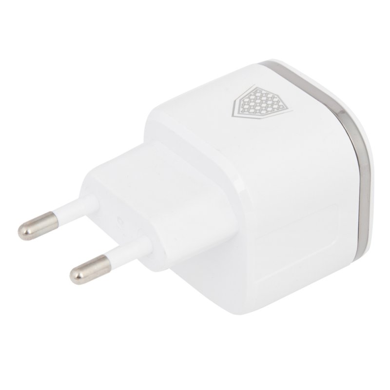 СЗУ inkax CD-20 Overall 2xUSB, 2.4А + кабель Lightning 8-pin 1м (белый)