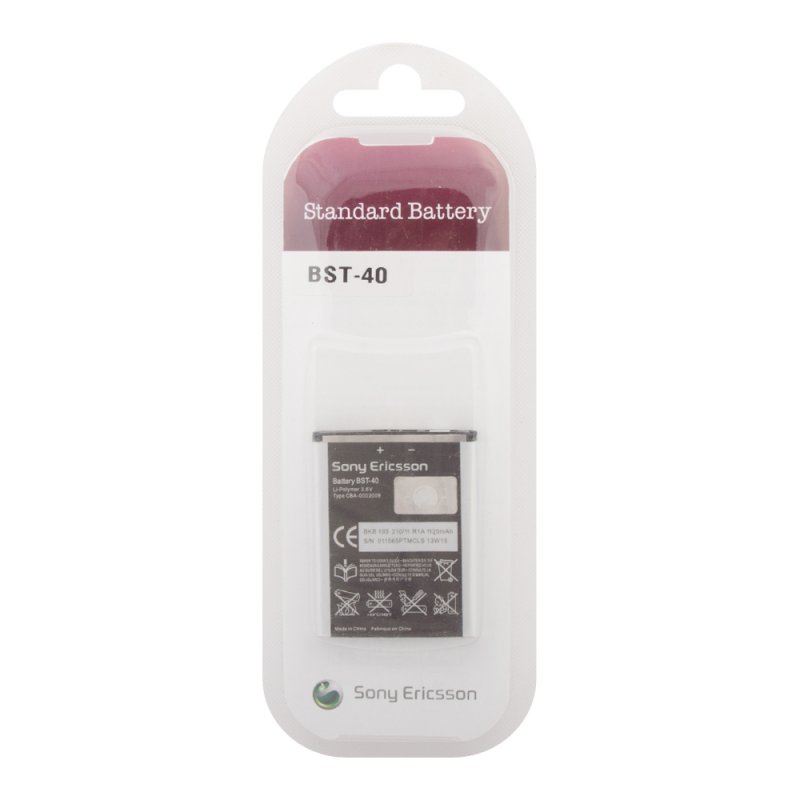 Аккумулятор (АКБ) SonyEricsson BST-40 Li1160 EURO (P1)