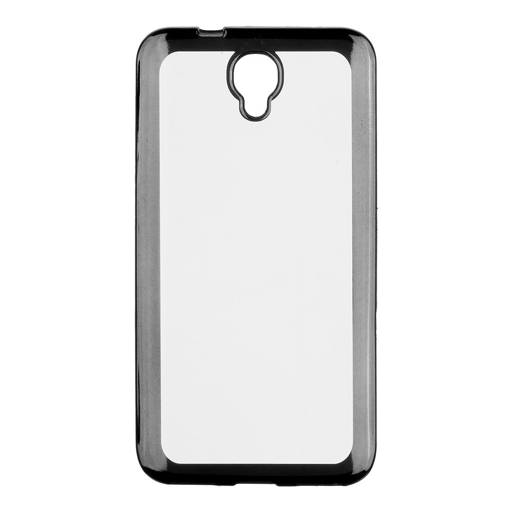 Силиконовый чехол "LP" для Alcatel ONE TOUCH Idol 2 TPU (прозрачный с черной хром рамкой)