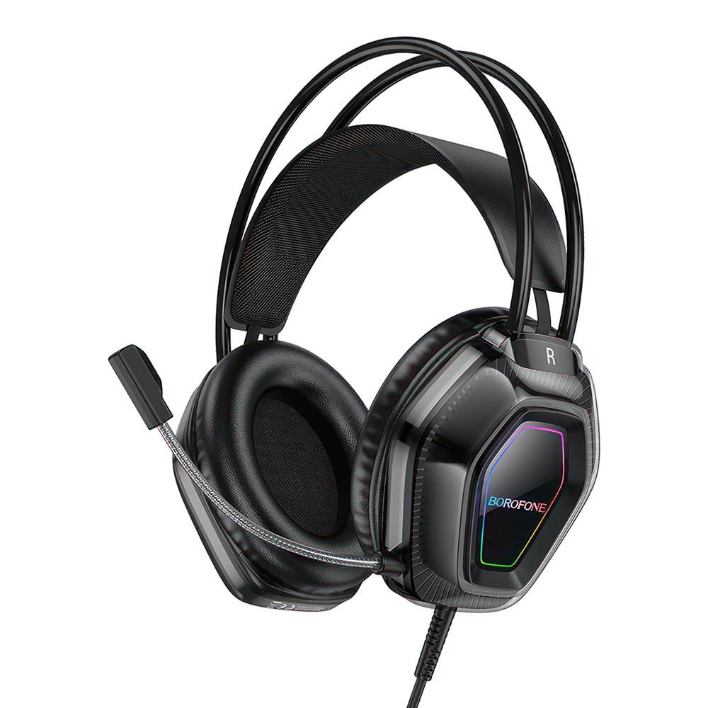 Гарнитура игровая BOROFONE BO110 Fight 3.5мм, USB, накладная, 2м (черный)