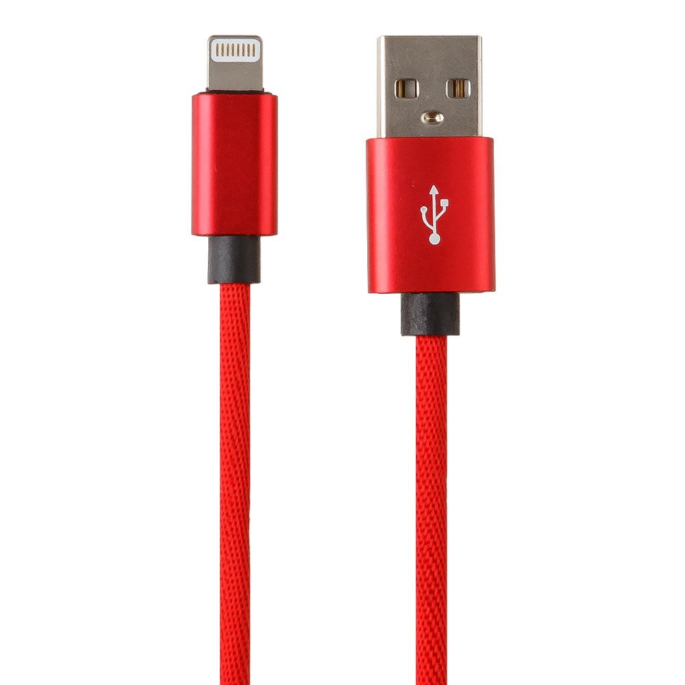 USB lightning Cable для Lightning 8-pin "USB Fast Charging" (красный/коробка)