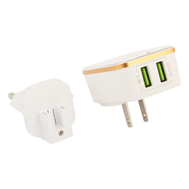 Сетевое зарядное устройство (СЗУ) LDNIO 2 USB выхода 2.4А Quick Charge 2.0 + кабель Micro USB A2204 белое (коробка)