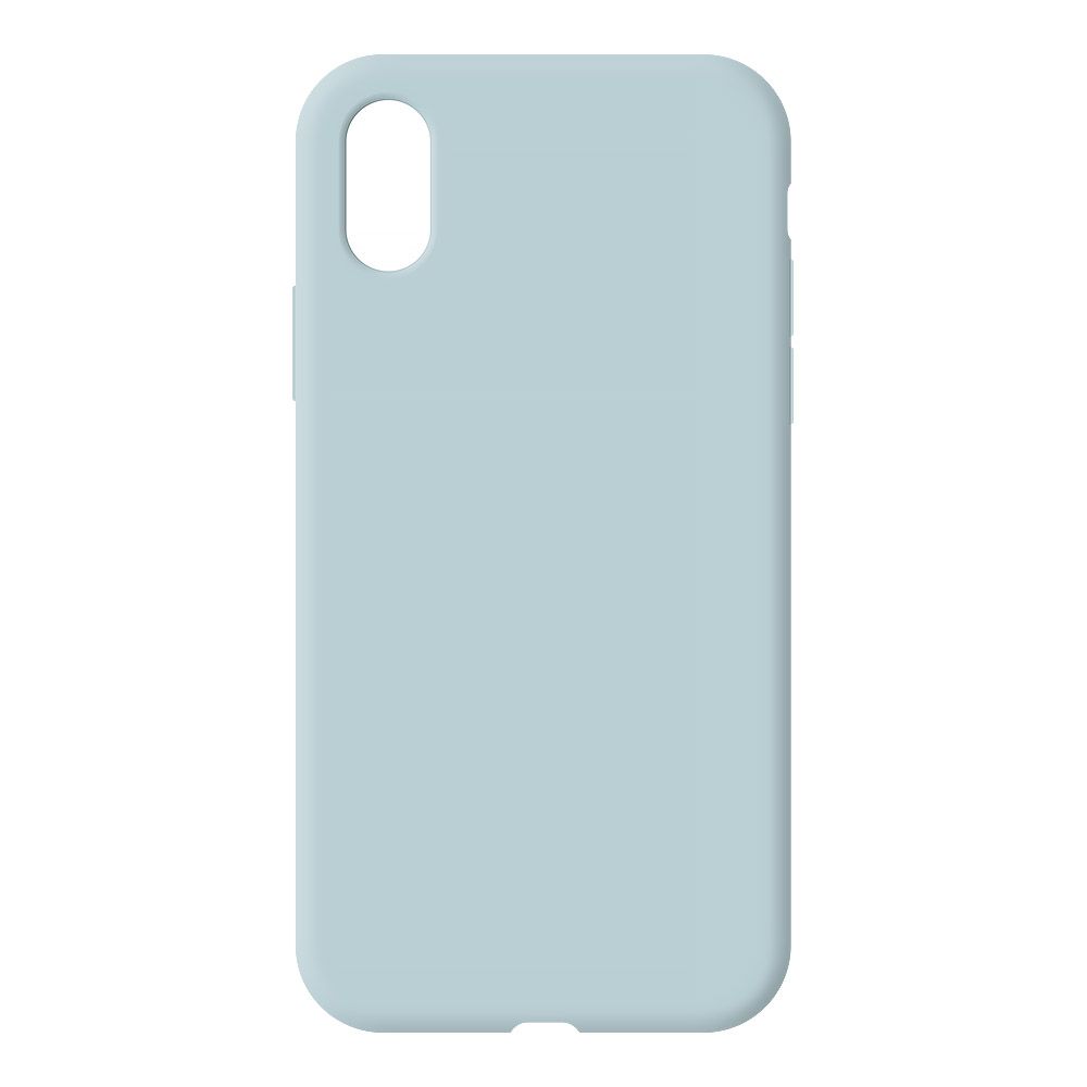Силиконовый чехол для iPhone X/Xs "Silicone Case" (светло голубой, блистер) 43