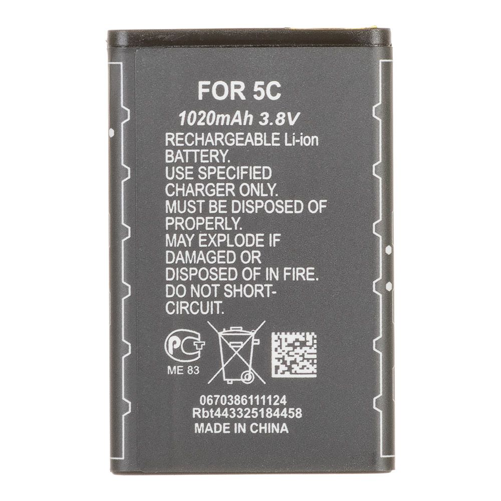 Аккумулятор (АКБ) Nokia BL-5C Li1020 (N91/72/71/70/E60/7610/6822/6820/6681/6680) 100% Filling Capacity