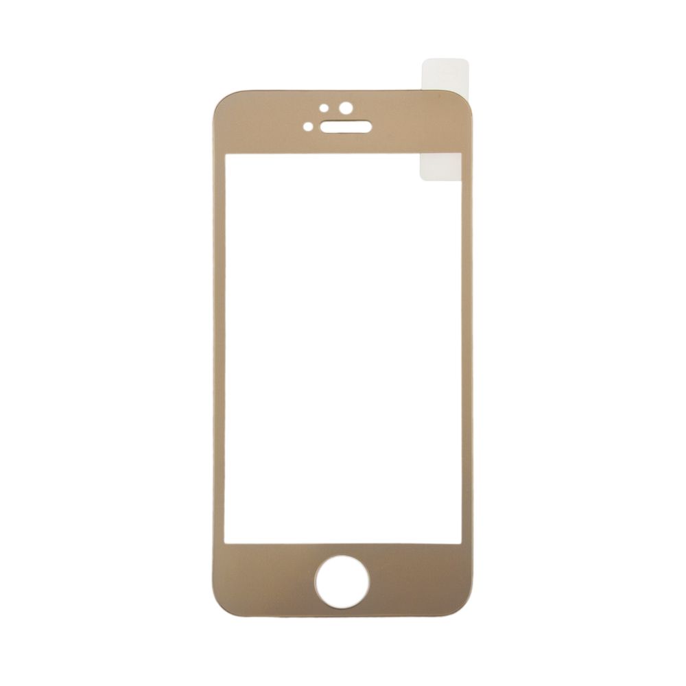 Защитное стекло 2,5D для iPhone 5/5s/5C/SE Tempered Glass 0,33 мм 9H (двойное/золотое/ударопрочное)