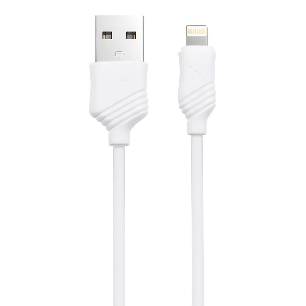 USB кабель HOCO X6 Khaki Lightning 8-pin, 2.4А, 1м, PVC (белый)