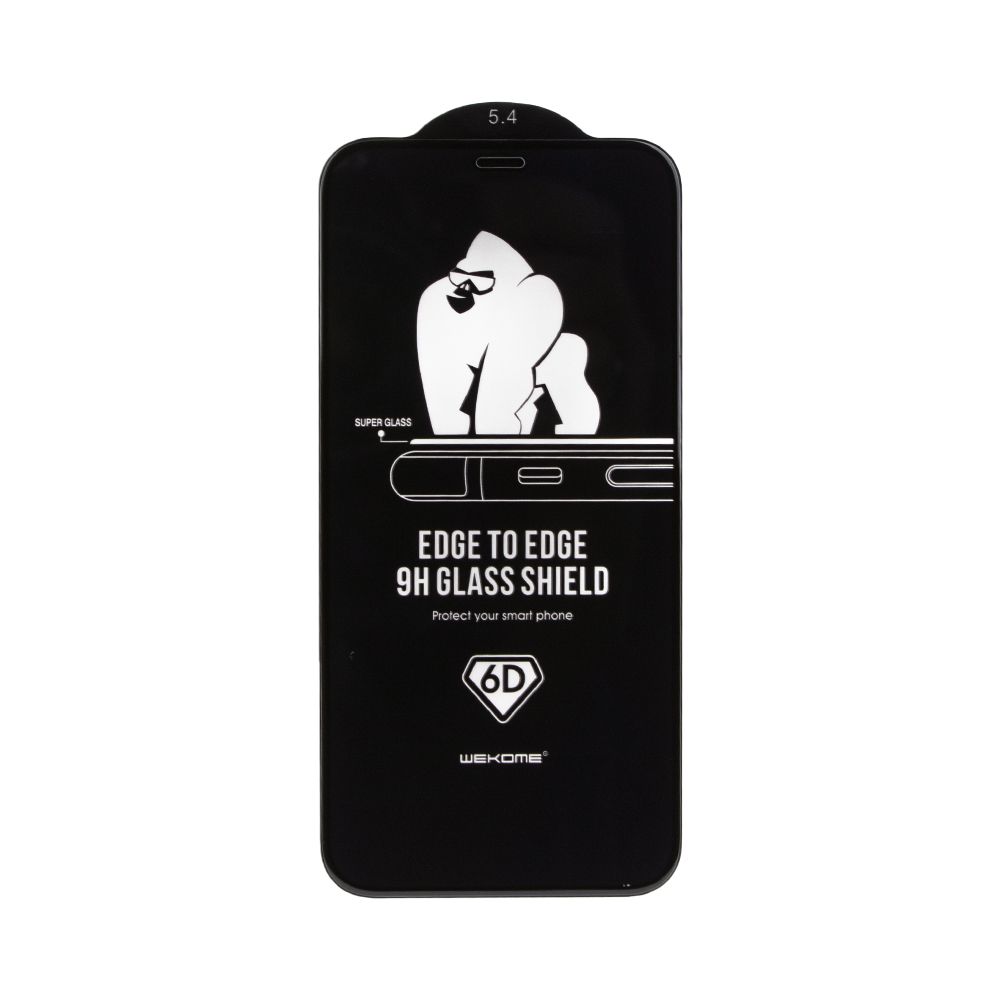 Защитное стекло WK Kingkong WTP-40 6D Curved HD для iPhone 12 mini с черной рамкой 0.22 мм