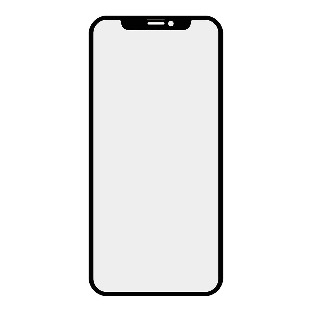 Стекло + OCA для iPhone X олеофобное покрытие (черный) оригинал