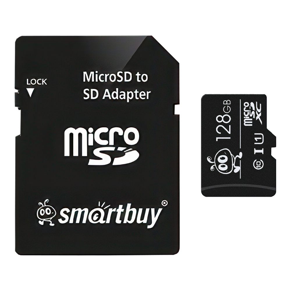Карта памяти SmartBuy Micro SD 128Гб (class 10) с адаптером