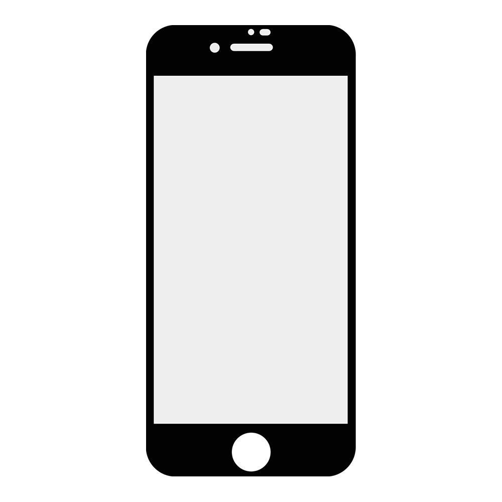 Защитное стекло 10D для iPhone SE 2/8/7 Tempered Glass черное 0,33 мм (ударопрочное)